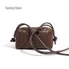 Cross-border Exclusive: Horizontal Woven Soft Leather Accordion Shoulder Bag for Women