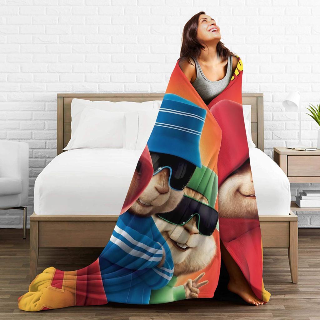 Alvin and the Chipmunks Blanket Multi-size Cozy and Lightweight  Throw Blankets for Couch Sofa and Bed