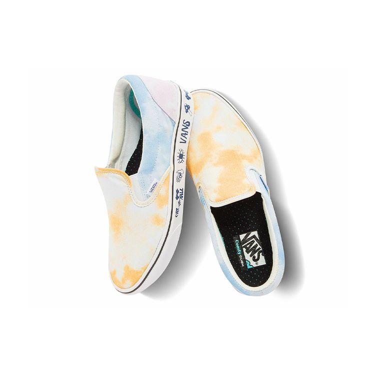 Vans ComfyCush Slip-On Pastel Tie Dye Unisex Sneakers Multi-Color Multi True-White VN0A7TNMB1Y