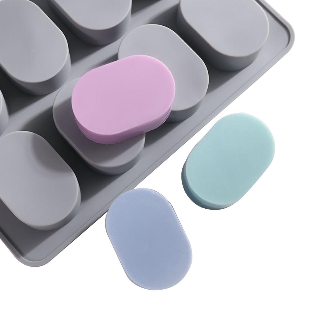 8-Hole Oval Soap Making Silicone Mold Chocolate Bomb Mold for Party Decoration