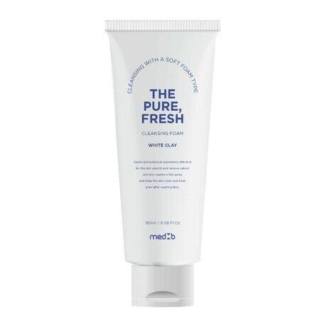 

Освежающая очищающая пенка для умывания с белой глиной,MEDB The pure, Fresh cleansing foam White Clay,180мл