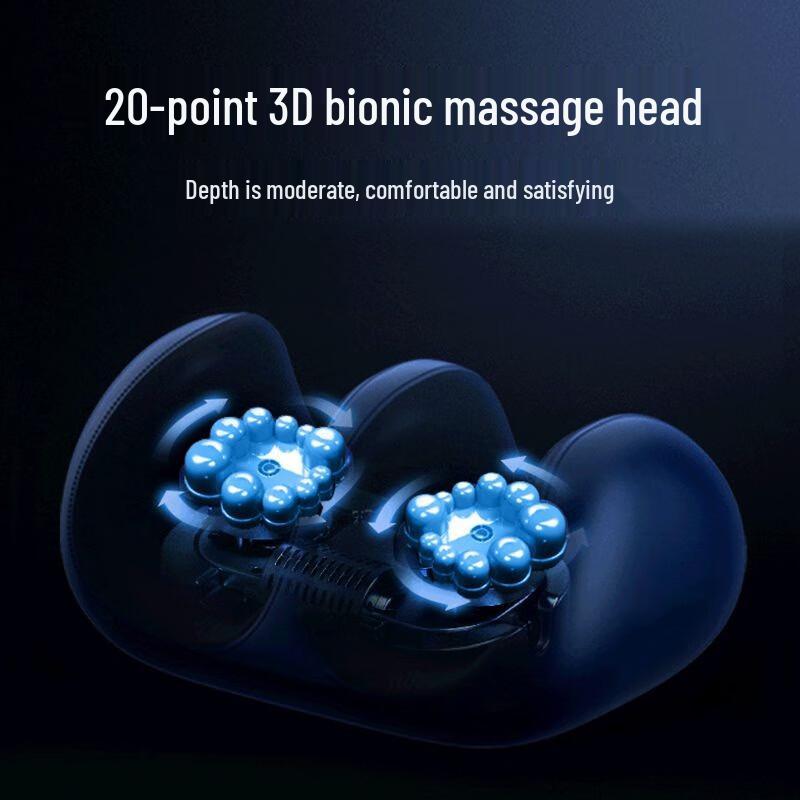 U-Shaped Electric Kneading Foot Massager Pillow with Heating and Vibration
