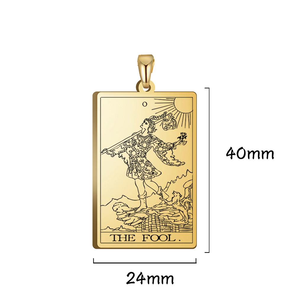Dawapara The Major Arcana Tarot Cards Vintage Amulet Pendant for Necklaces Accessories Wholesale Stainless Steel