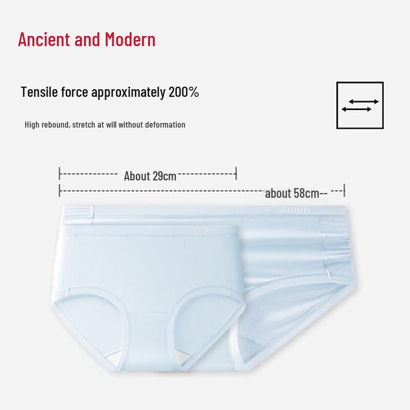 GUJIN Women's 80S Modal Seamless Mid-Waist Briefs 3-Pack