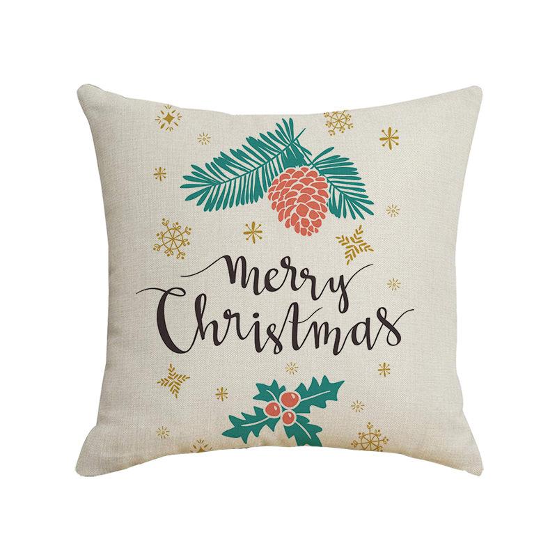 Christmas Pillowcase Red Elk Light Luxury Pillowcase Car Neck Cushion Home Pillowcase