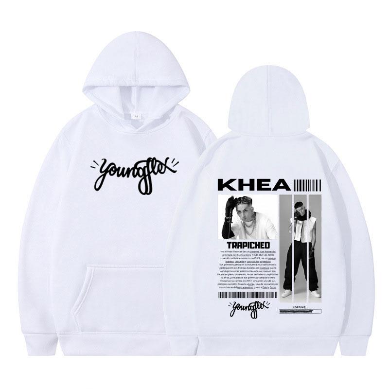 Singer Khea Double-sided Print Hoodie Men Hip Hop Long Sleeve Hoodies Autumn and Winter Fashion Casual Oversized Sweatshirts Top