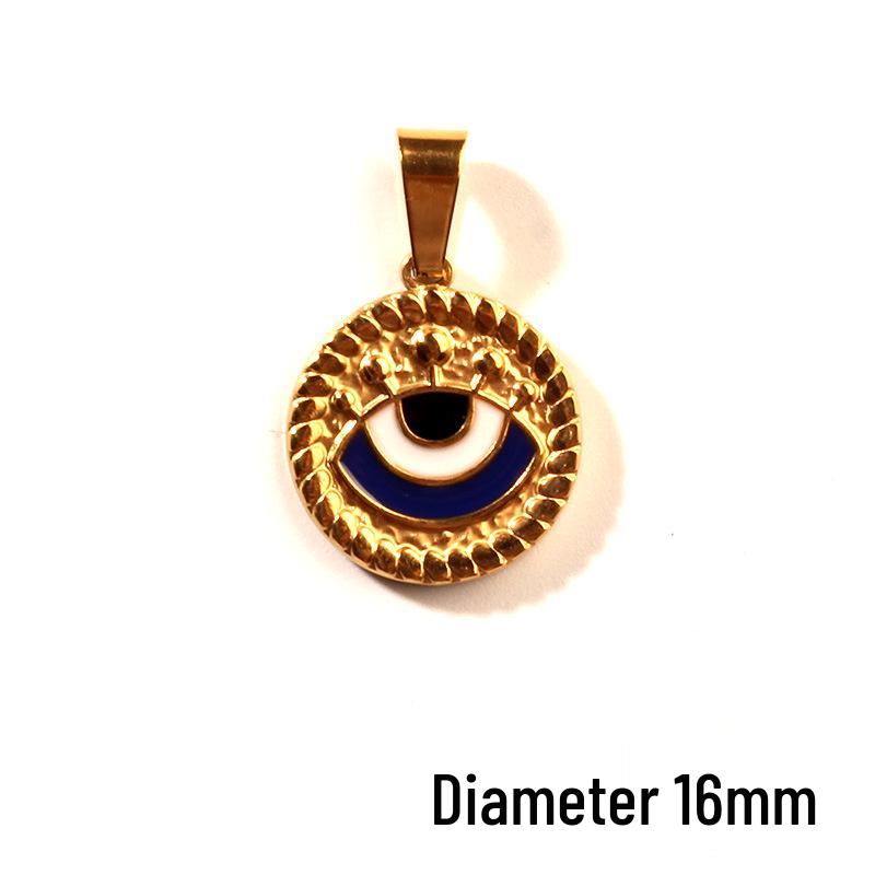 Epoxy Demon Eye Retro Pendant Necklace DIY Jewelry Accessory