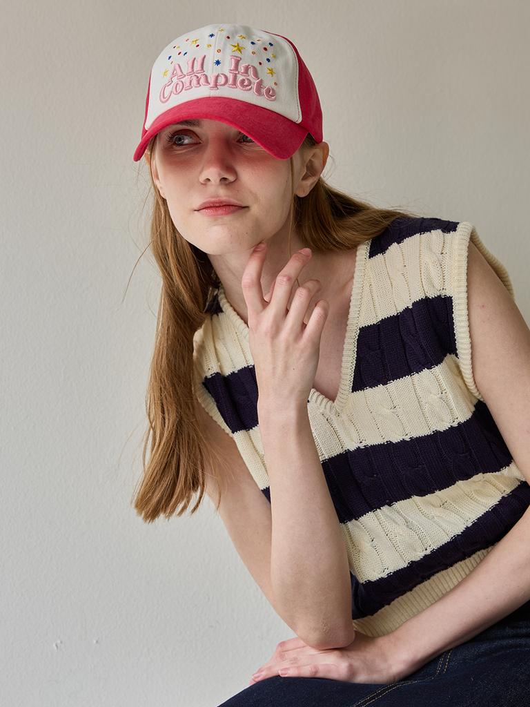 Olinkeompeulliteu Stella Retro Ball Cap (Strawberry)