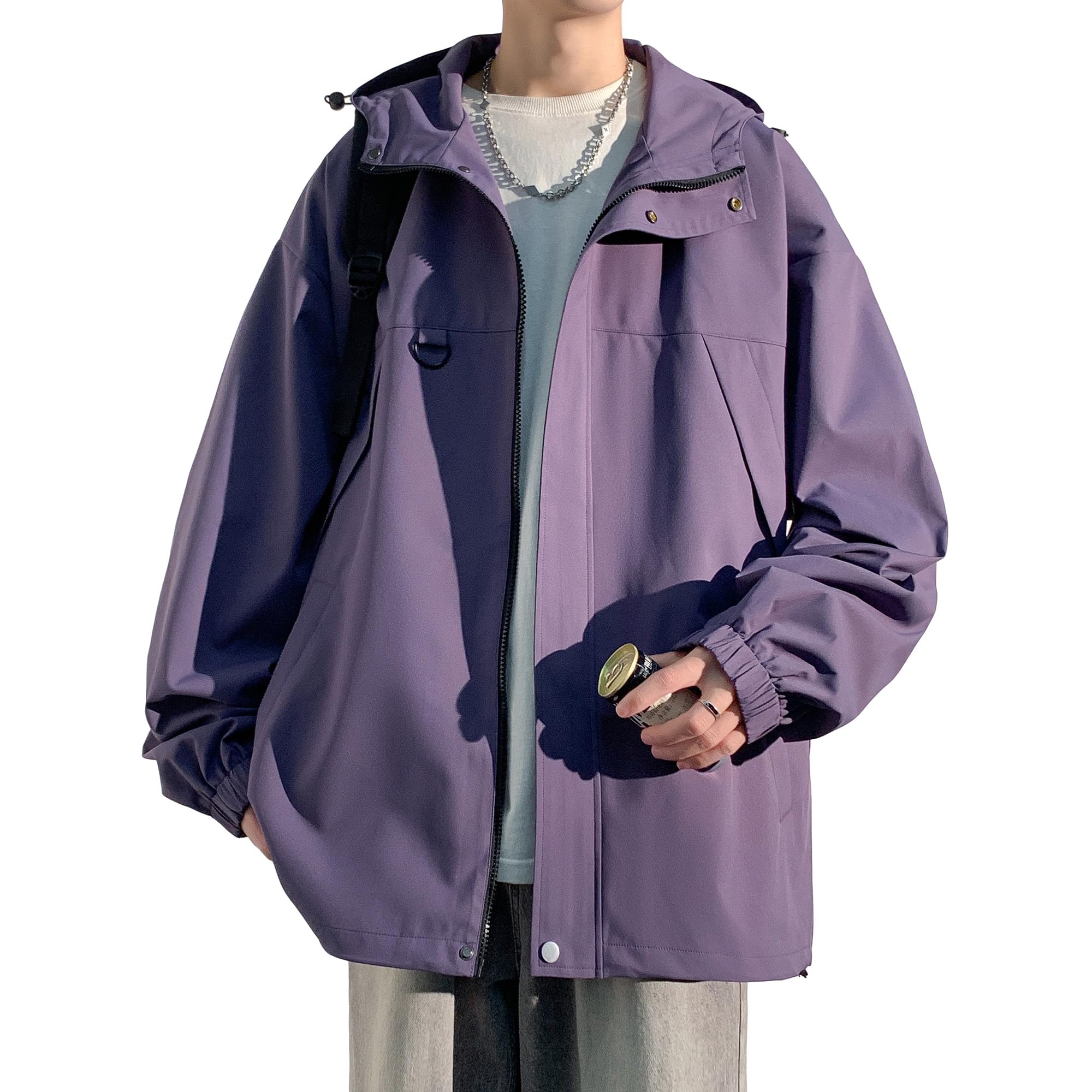 

Mountain Autumn Lightweight Outdoor Hooded Blouson Solid Size L [Easykode] Men s Parka, Clothing, Outerwear, Jacket, Water-Repellent, Windproof,
