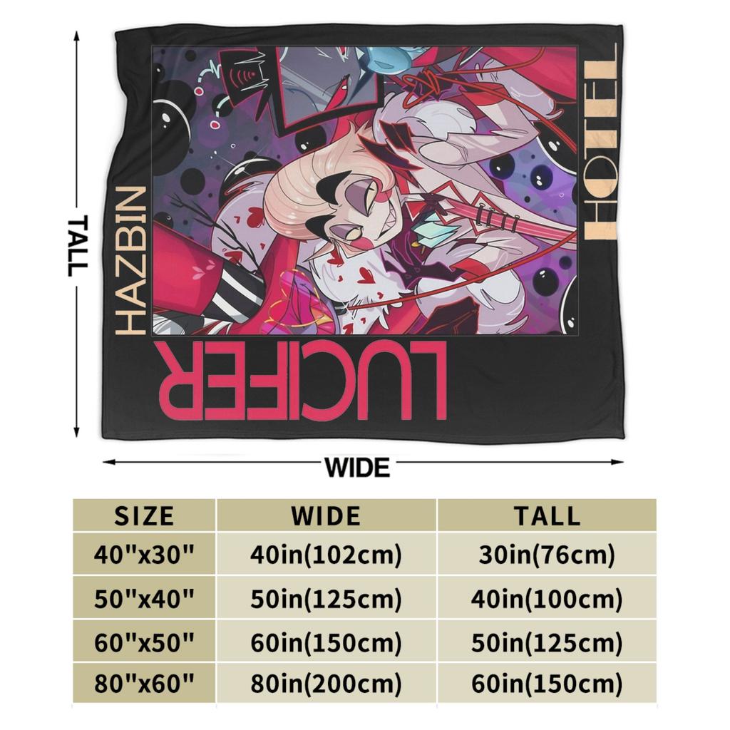 Hazbins Hotels Lucifer Anime Blanket Coral Fleece Plush Autumn/Winter   Super Warm Throw Blankets for Home Couch Bedspread