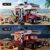 924PCS Camper Van Building Blocks Set Assembly Puzzle Bricks Model with LED Light Desktop Decoration Gifts