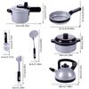 Kids Kitchen Toy Set Toddler Pretend BBQ Camping Cooking Playset Pot Pans Utensils Cookware Play Food Birthday Gift for Girl Boy