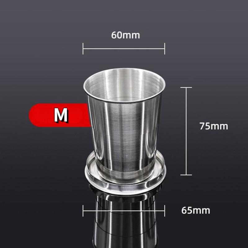 

Нержавеющая сталь, уличная складная дорожная чашка для воды, креативная выдвижная портативная чашка для чистки зубов, персонализированный мини-бокал для вина 150ML