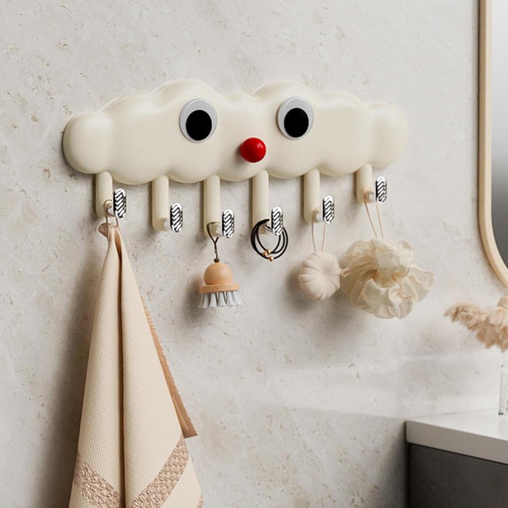 Handtuchhaken für Badezimmer Wolken-Design Wand Kreativer Aufhänger Halter Bademantel- & Handtuchhaken für Kleidung Schlüssel Schlafzimmer Wohnzimmer Tasche