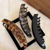 Vintage Leopard Print Banana Hairpin Ponytail Twist-up Clip for Displaying Hair Volume At The Back of The Head - Clip