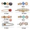 Fashion Hair Pins Side Clip Set Sweet Acrylic Waterdrop Hair Barrettes For Women Girls Korean Geometric Hair Accessories Jewelry