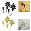 Iron Wall Candle Sconces Set French Vintage Retro Candlestick Holders Decorative Candle Rack for Hallway Art Corridor Decor