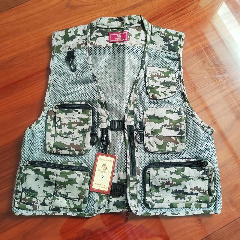 Atmungsaktive Mesh-Sport-Angelweste mit mehreren Taschen für den Außenbereich
