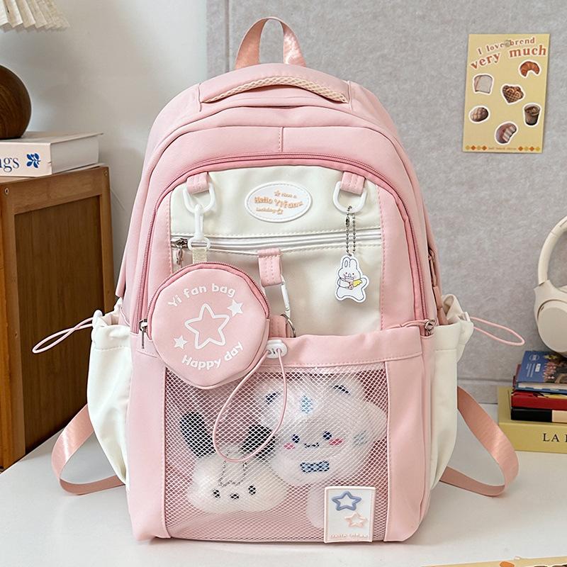 Children's schoolbag, elementary school students, junior high school girls, high-value two-piece set, high school backpack, fashion backpack