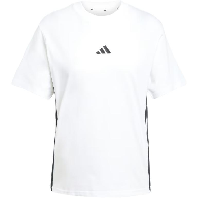 adidas Womens Essentials 3-Stripes Cotton T-Shirt White/Black Women Streetwear JD0844 2XL