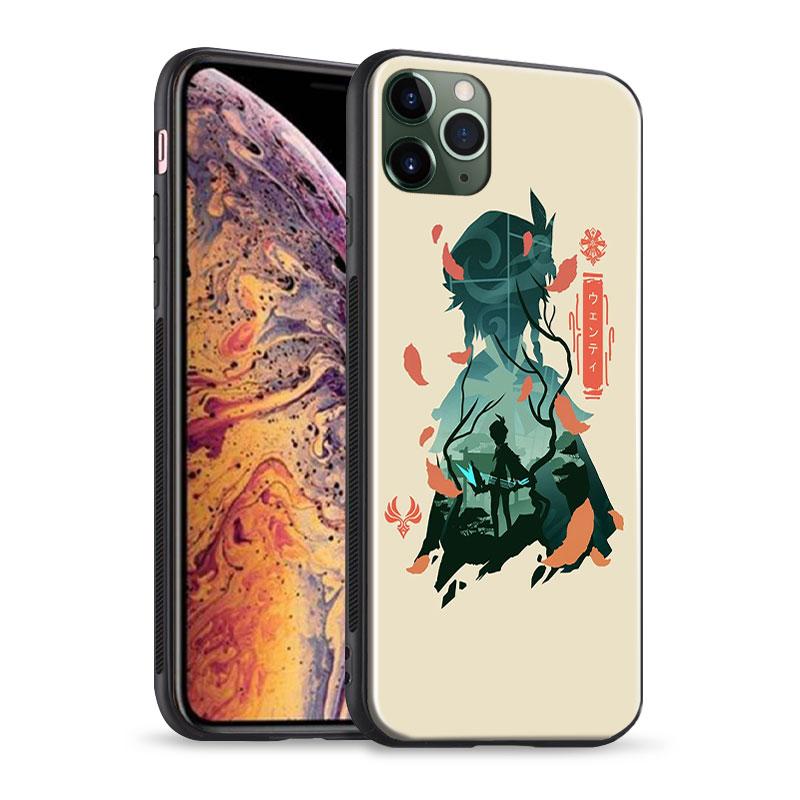 

Venti Art Genshin Impact Game Glass, мягкий силиконовый чехол для телефона, чехол для iPhone SE 6s 7 8 Plus X XR XS 11 12 13 Mini Pro Max iPhone 13Pro MAX&Soft Silicone case