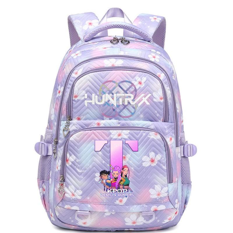 K-Pop Anime Style Unisex Large Capacity Backpack 20-35L Nylon School Bag With Arc Shoulder Straps Daily Use