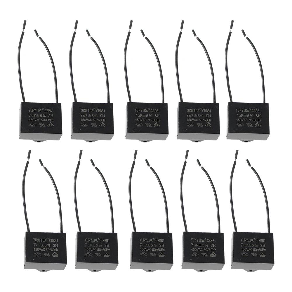 

5PCS High-Quality CBB61 450V Fan Capacitor 0.8/1/1.2/1.5/1.8/2/2.5/3/3.5/4/4.5/5/6/7/8/10 UF for Ceiling Fans 1UF -5pcs