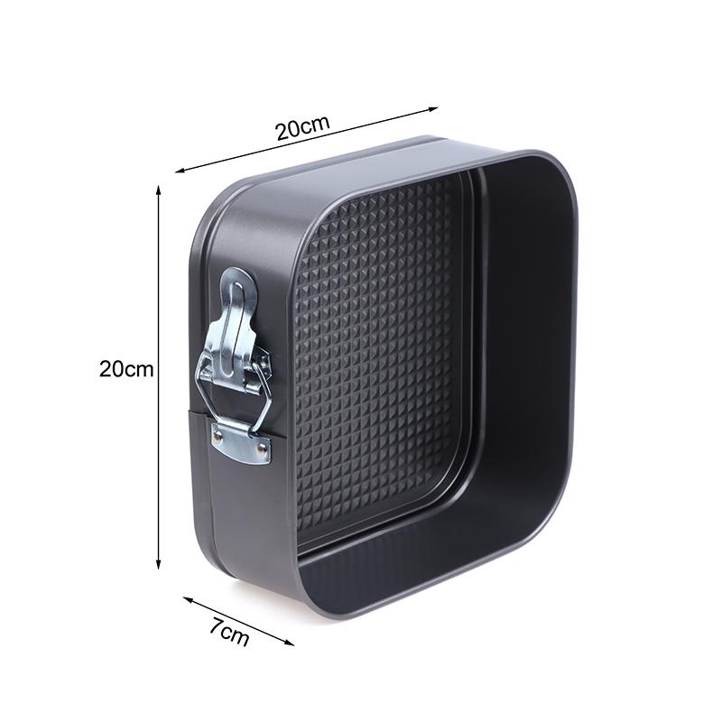 1Pc Carbon Steel Baking Mould With Buckle Square Cake Baking Pan With Removable Bottom Non-Stick Cake Mould Chiffon Cake