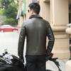 Fur-in-one Men's New Winter New Velvet Thickened Stand-up Collar Men's Leather Jacket Middle-aged Simple Leather Jacket