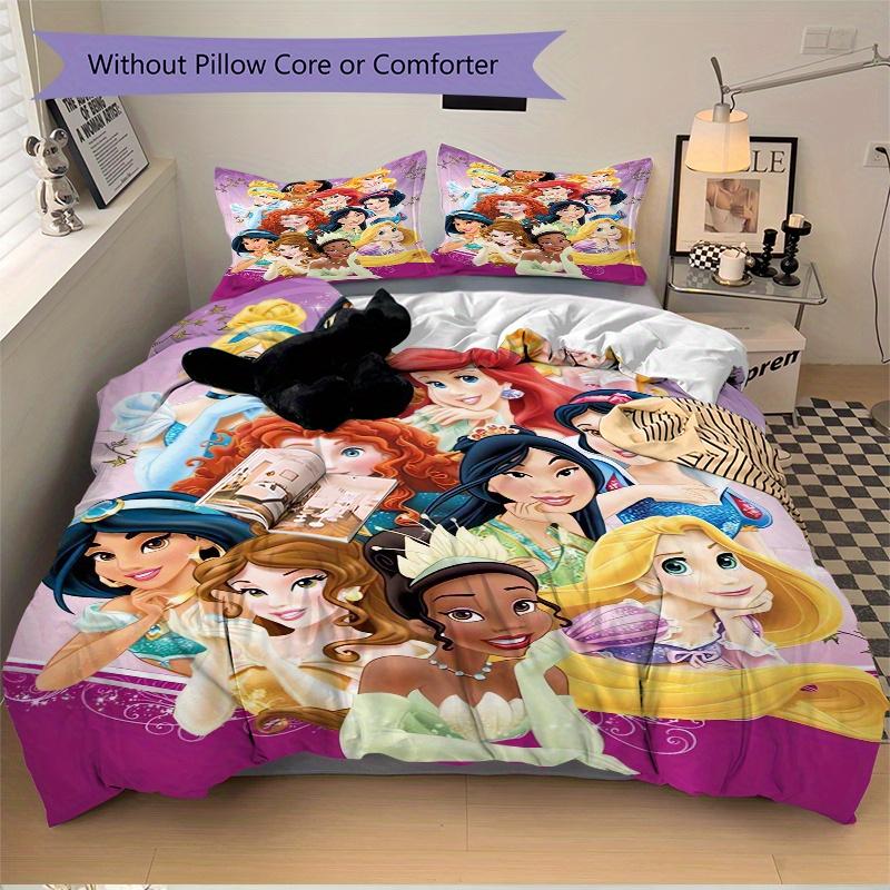 3pcs Disney Princesses Bedding Set Includes 1 Quilt Cover and 2 Pillowcases, Comfortable Q027