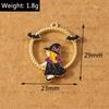 10pcs Enamel Halloween Pumpkin Witch Charm Pendants for Necklace Earrings DIY Bracelet Handmade Jewelry Making Accessories