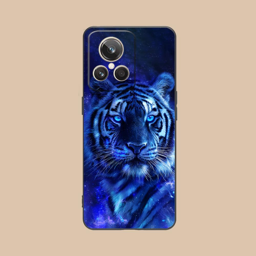 Tiger Neon Mobile Cell Phone Case for Realme 15 14 13 12 11 10 9 Pro Plus T I Lite 5G Colorful Printing Cover Cover Pretty