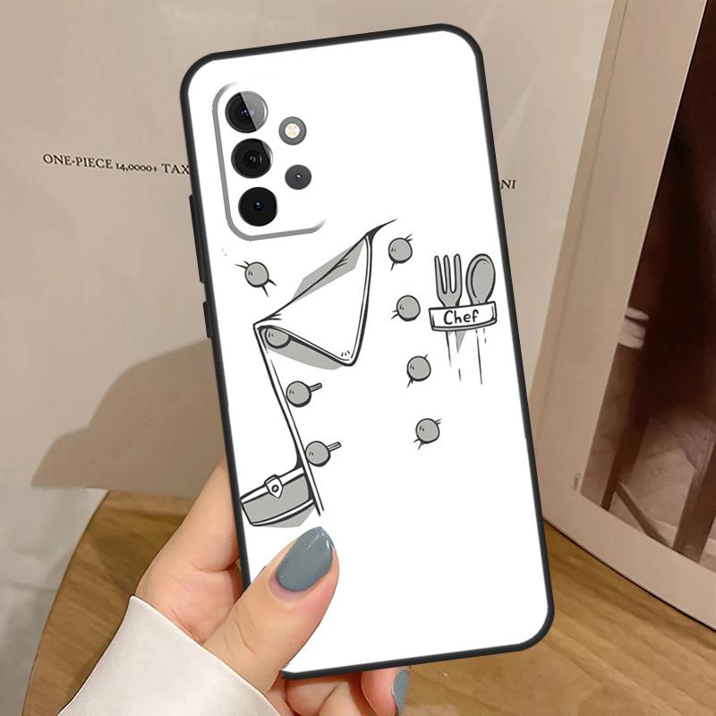 Baking Cook Chef Case For Samsung Galaxy A55 A35 A15 A54 A34 A14 A33 A53 A13 A23 A17 A06 A16 A56 A36 A32 A52