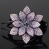 1PC Neue Blume Strass Schwalbenschwanz Clip Große Elegante Runde Haar Blume Haar Clip