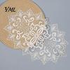 Decorative Centerpiece Mats for Dining White Lace Doily, Elegant Retro Placemat, Embroidered Table Breathable Polyester Mat, Rectangular Round