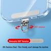 Ultra-Thin Stainless Steel Rotating Phone Lanyard Clip with Anti-Lost Sticker