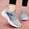 Spring Autumn Round Toe Soft Sole Comfortable Lace New Sports Shoes Mesh Breathable Fashion Lightweight Flat Women's Shoes