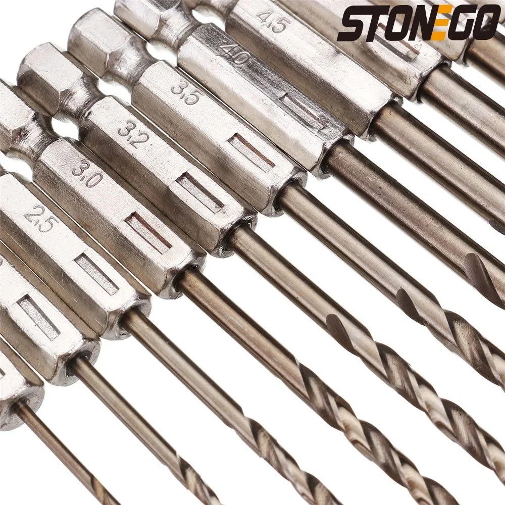13PCS Cobalt HSS-Co M35 Twist Drill Bit Set 1.5-6.5mm Hex Shank High Precision Cutting Tools for Wood Metal