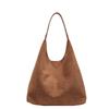Urban Solid Color Womens Pu Tote Bag With Top Zip For Daily Use
