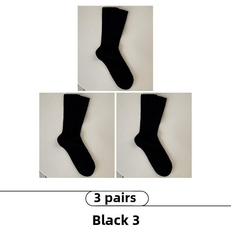 3 Paar Damen Sommer Dünn Vertikale Streifen Hohl Unifarben Alle Bauen Hohe Röhren Stapelsocken