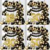 Black Gold Birthday Table Runner 30 50 Birthday Tablecloth Balloon Party Decoration For Home Backdrop Wedding Adult Anniversary