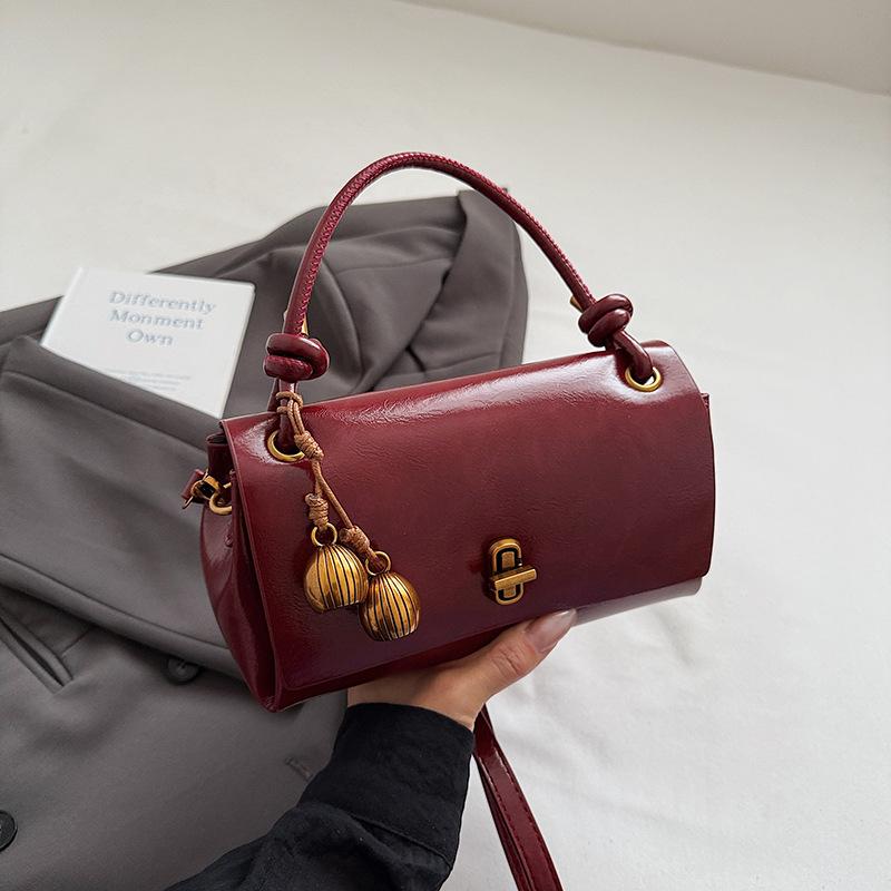 Hochwertige Nischentasche Damen Retro Herbst neu einfache Umhängetasche tragbare kleine quadratische Tasche