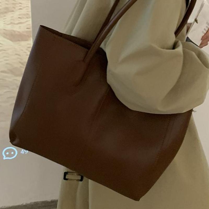Retro Tote Bag Women's Fashion Korean Commuter Bag Versatile Large Capacity Shoulder Big Bag