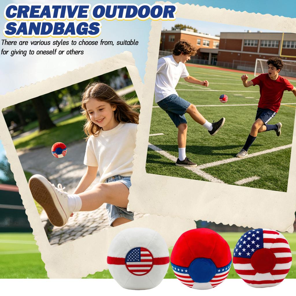 Kids Flag Themed Soft Play Set - Outdoor Activity Bags for Children