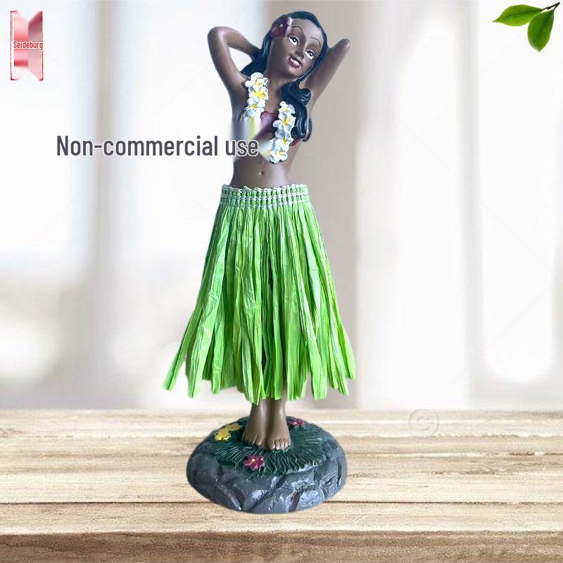 Customizable Hawaiian Hula Girl Dashboard Ornament Doll
