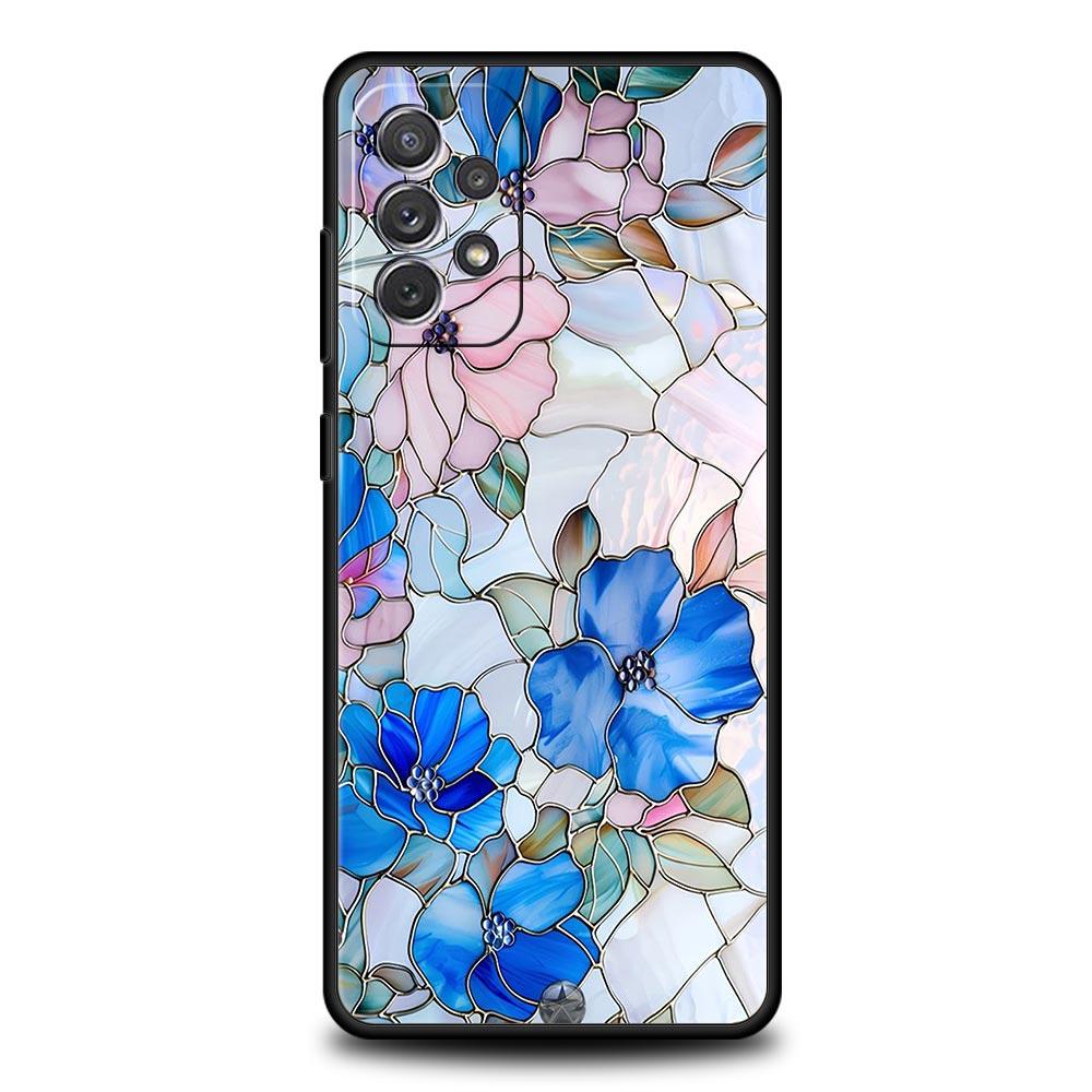 Flower Pattern Phone Case For Samsung Galaxy A17 A07 A55 A35 A25 A15 A05s A33 5G A31 A23 A21s A13 A41 A73 A53 A51 A71 A03s Cover
