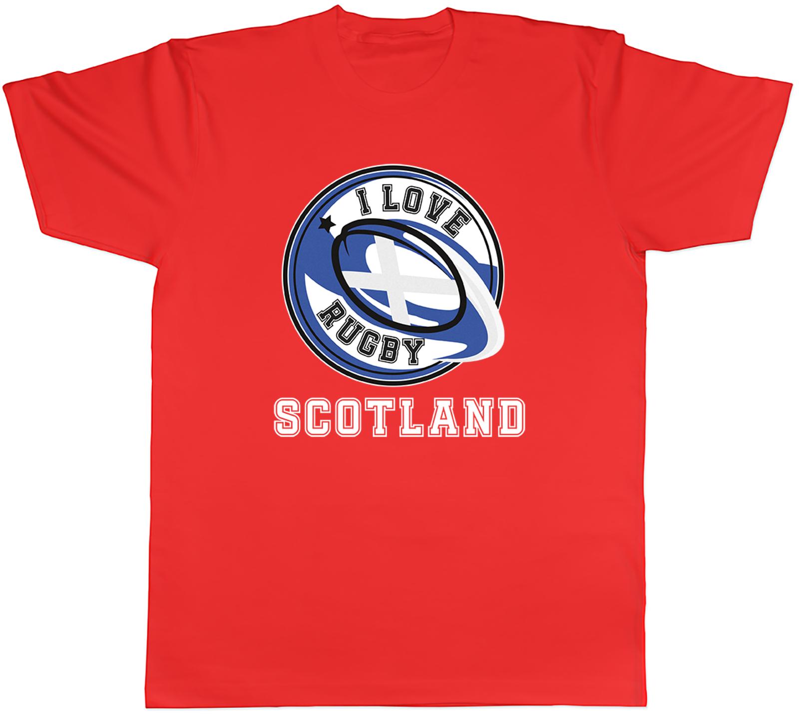 I Love Rugby Scotland Fan Supporter Unisexs TShirt Tee Gift Top S