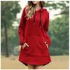 Autumn Popular Casual Solid Color Hooded Women's Sweater Plus Size