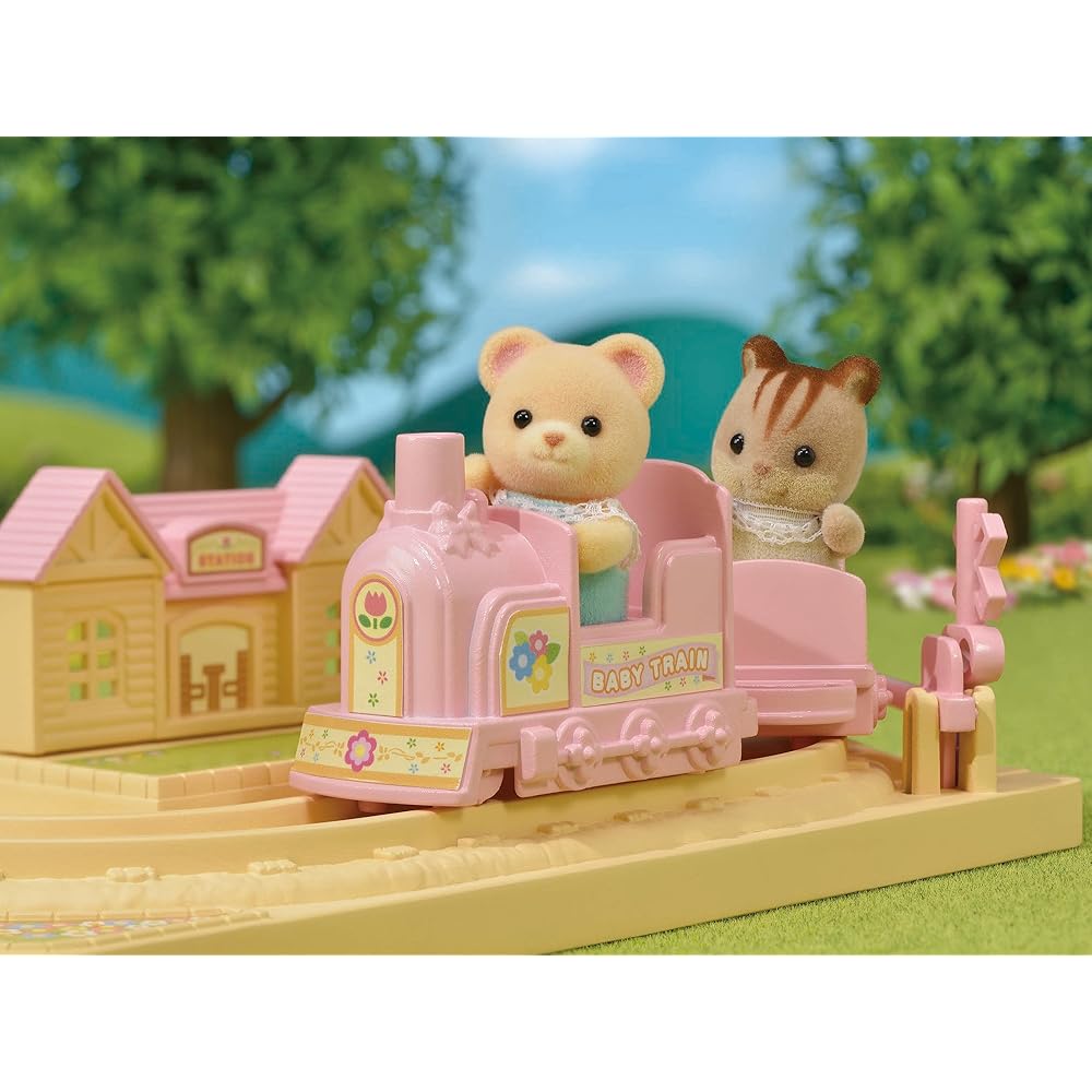 Sylvanian Families Toy Train Set S-65 with Playground Equipment for Ages 3 and Up Dollhouse Accessory