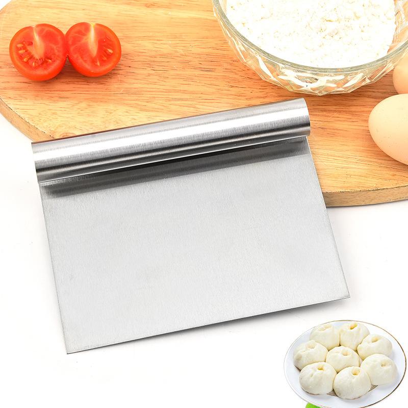 Stainless Steel Scraper for Cutting Flour Dough Cutting Rice Noodle Rolls Scraper Panel for Baking Flour and Rice Noodle Rolls